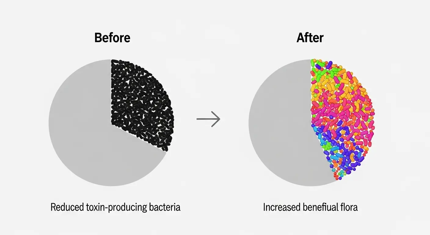 Probiotics also assist in binding and neutralizing toxins such as aflatoxin M1, preventing the absorption of harmful substances from the intestine into circulation